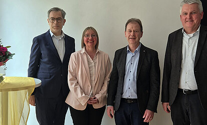Gruppenbild von Werner Laub, Ursula Kaiser, Thomas Krieg und Matthias Haas