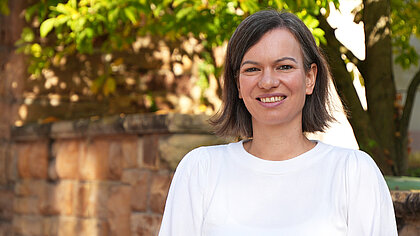 Portraitbild von Sabrina Lengert, Leiterin des TrauerZentrums, Stuttgart-Degerloch
