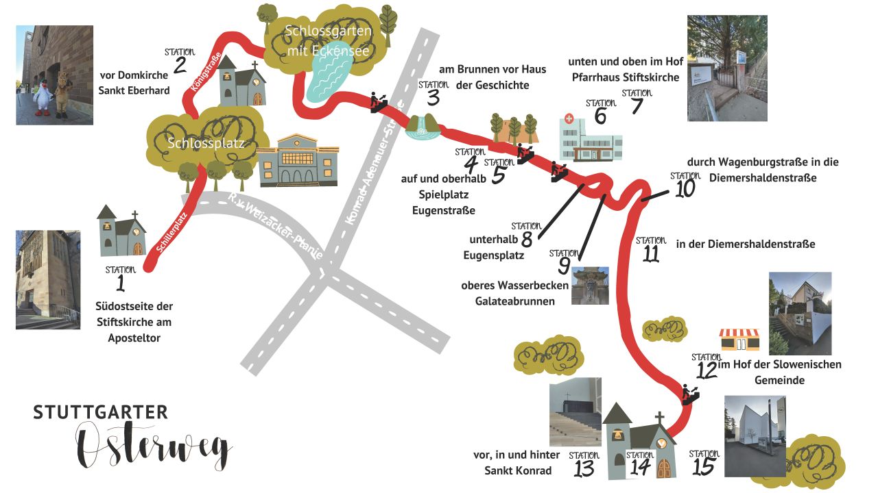 Streckenkarte Osterweg 2026